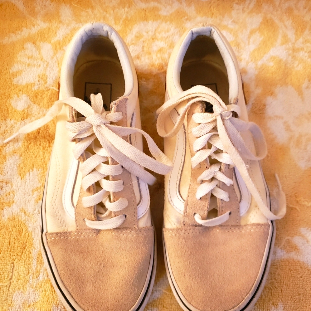 Vans canvas & suede tie ups size 6